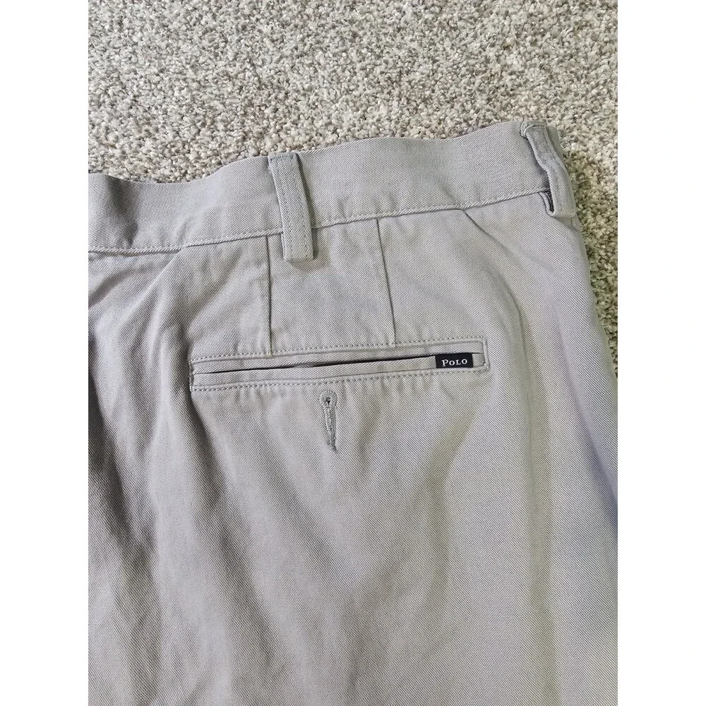 Ralph Lauren Shorts Men Sz 40 9in Inseam Stretch Classic Fit Chino‎ White Pony